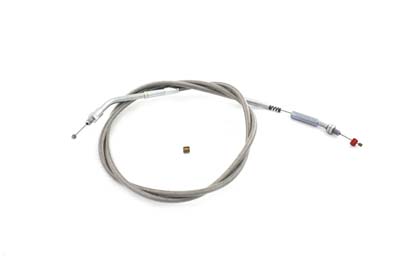 Braided Stainless Steel Idle Cable w/ 46.25" Casing for Mikuni HS40