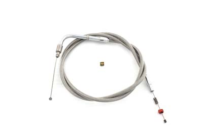 Braided Stainless Steel Idle Cable w/ 40.50" Casing for Mikuni HS42/45
