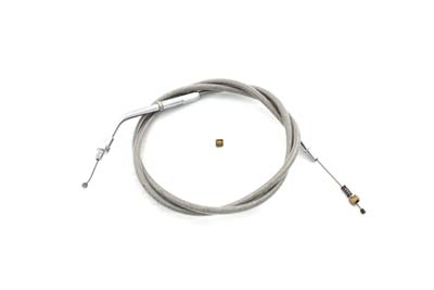 Braided Stainless Steel Idle Cable 38.50" Casing for S&S B or Bendix