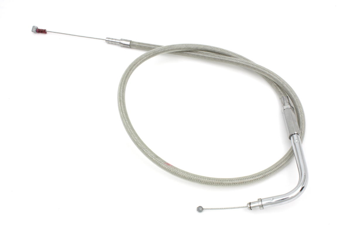 30" Braided Stainless Steel Idle Cable for FXSTB 1999-2005