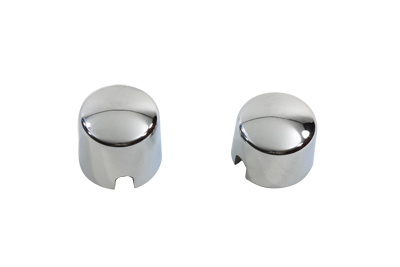 Harley 2000-07 FXST & FLST Chrome Rear Axle Nut Cover Set