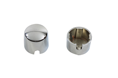 Harley 2000-07 FXST & FLST Chrome Rear Axle Nut Cover Set