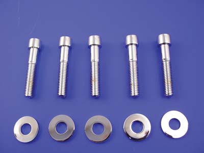 Rear Pulley Bolt Set Allen Type Chrome for 2000-06 FXD & Softails
