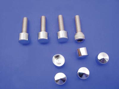 Chrome 5/16\" Allen Head Caps - 100 Pack