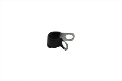 Vinyl Coated 1/4\" Cable Clamp w/ 1/4\" Mount Hole