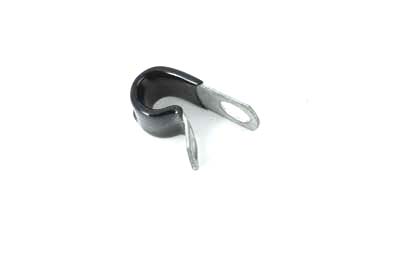 Vinyl Coated 1/4" Cable Clamp w/ 1/4" Mount Hole