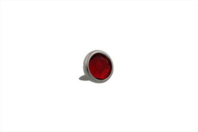 5/8" Red Jewel Saddlebag Spots Nickel - 50 Pack