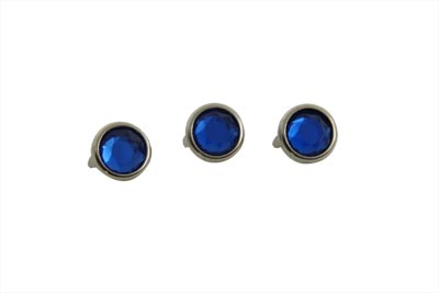 5/8" Sapphire Jewel Saddlebag Spots Nickel - 50 Pack