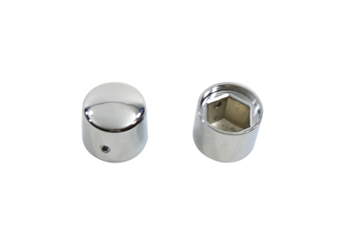 Chrome Front Axle Cap Cover Set, Cap Style for FXSTS 1988-UP