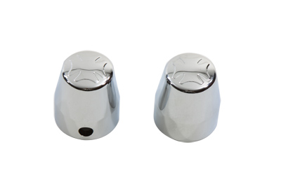 Chrome Rear Axle Nut Caps Maltese Style 1987-2006 Big Twin ST