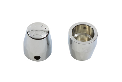Chrome Rear Axle Nut Caps Maltese Style 1987-2006 Big Twin ST