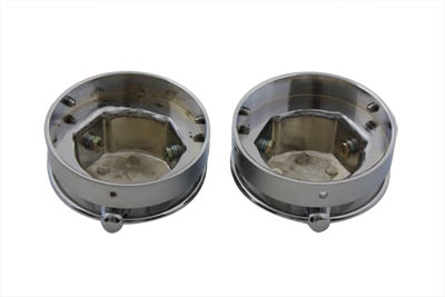 Chrome Satellite Style Gas Caps for 1973-up Harley & Customs
