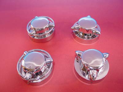 Krommett Gas Cap Cover Set for 1973-UP Harley Big Twins