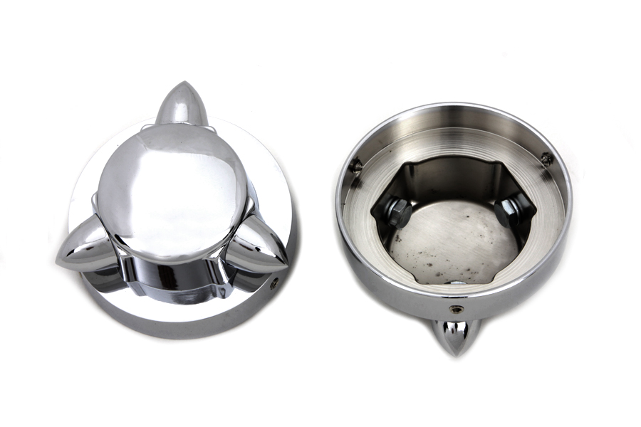 Krommett Gas Cap Cover Set for 1973-UP Harley Big Twins