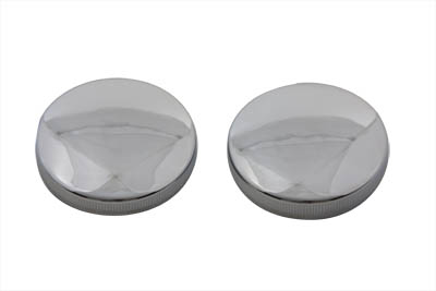 Chrome Stock-Style Gas Caps Set for 1936-1972 Big Twins & Customs
