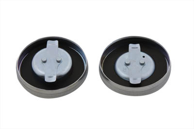 Chrome Stock-Style Gas Caps Set for 1936-1972 Big Twins & Customs