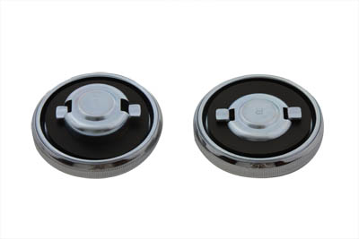 Chrome Stock-Style Gas Caps Set for 1973-1982 Big Twin & Customs
