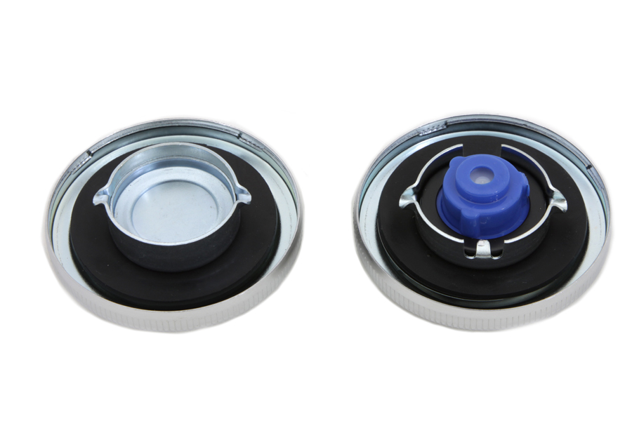 Chrome Stock-Style Gas Caps Set for 1973-1982 Big Twin & Customs