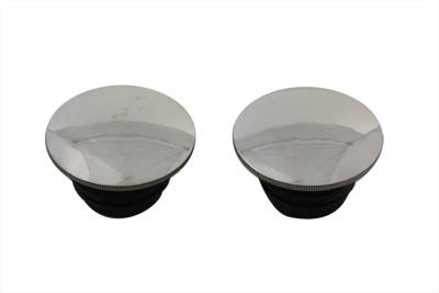 Stainless Steel Low Profile Gas Caps Set for 1983-1995 Harley FX & FL