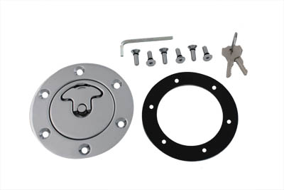 Chrome Vented Aircraft Style Gas Cap for Harley & Customs