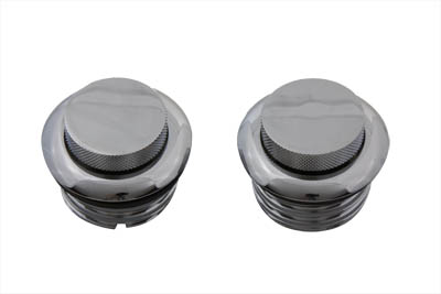 Chrome Pop-Up Gas Tank Caps Set for 1983-UP Harley FX & FL