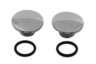 Low Profile BILLET Gas Caps Set for 1983-UP Harley & Customs