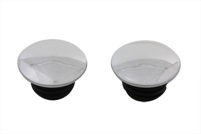 Chrome Low Profile Gas Caps Set for 1983-95 FXST & FLST