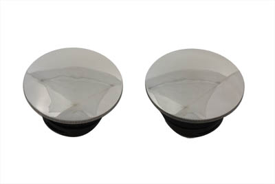 Chrome Low-Profile Gas Tank Caps for 1983-1995 Harley & Customs