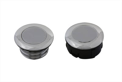 Smooth Wyatt Gatling Pop-Up Gas Caps Set for 1996-up Harley & Custom