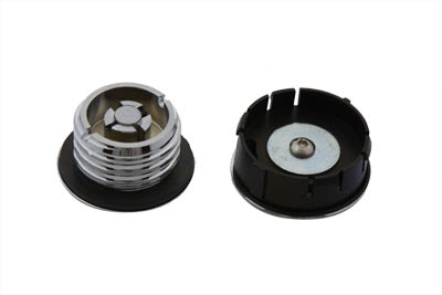 Smooth Wyatt Gatling Pop-Up Gas Caps Set for 1996-up Harley & Custom