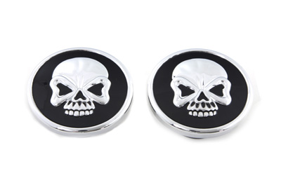 Skull Style Gas Cap Set Vented and Non-Vented for Big Twins