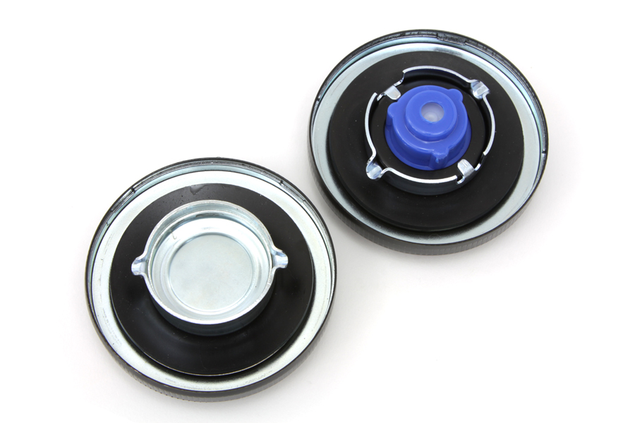 Stock Style Gas Cap Set Vented and Non-Vented Black
