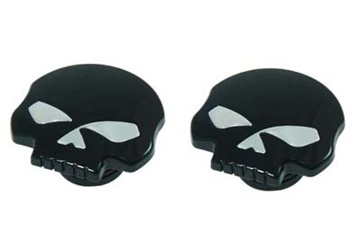 Skull Style Vented and Non-Vented Gas Cap Set for FXD 1996-1999