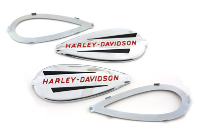 Gas Tank Emblems with Red Lettering for All Models