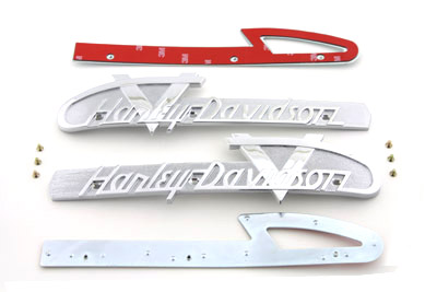 Gas Tank "V" Emblems with Chrome Lettering for All Models