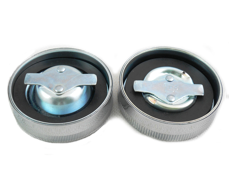 FL 1965-1983 Skull Style Vented and Non-Vented Gas Cap Set