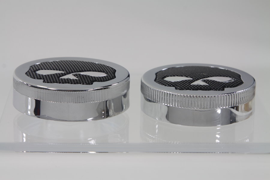FL 1965-1983 Skull Style Vented and Non-Vented Gas Cap Set