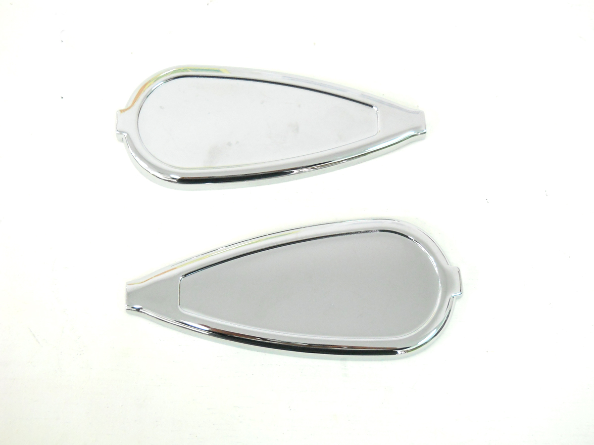 Chrome Blank Gas Tank Emblem Set