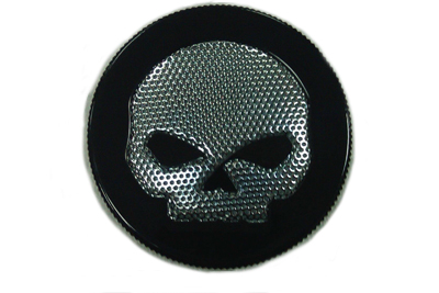Black Skull Style Vented Gas Gap for 1983-95 FL & Softails