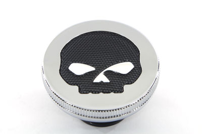 Chrome Skull Style Vented Gas Cap for 1996-2012 FXD & Softails