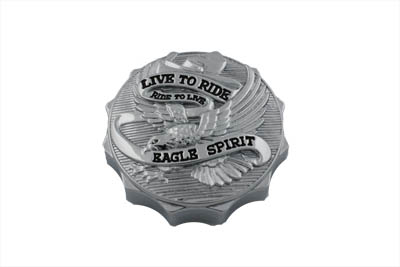 Chrome Eagle Spirit Vented bayonet Gas Cap for 1936-1982 Harley & Cust