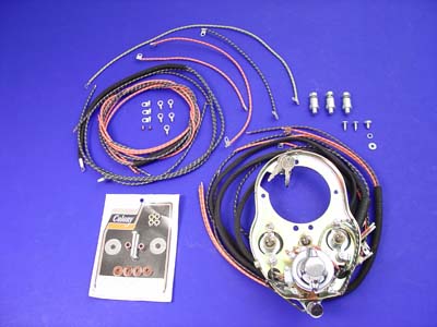 Two Light Dash Base Wiring Harness Assembly for 1938-46 Big Twins