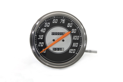 Speedometer w/ 2:1 Ratio Orange Needle for 1936-61 Big Twins