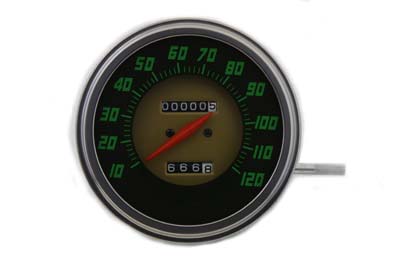 Speedometer w/ 1:1 Ratio Gold Background for 1962-83 Big Twins