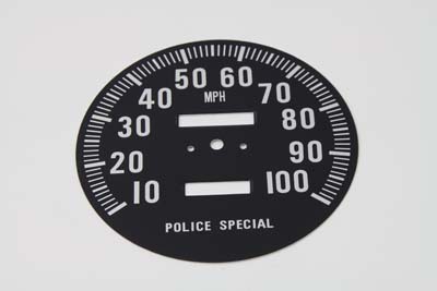 Speedometer Tin Face for Harley FL 1968-1980 Police