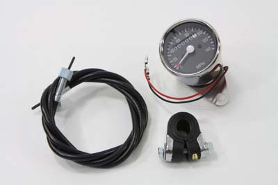 Mini 60mm Speedometer Kit with 2:1 Ratio for Harley & Customs