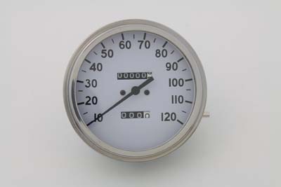 Speedometer 2:1 Ratio White Background for Harley 1936-61 Big Twins