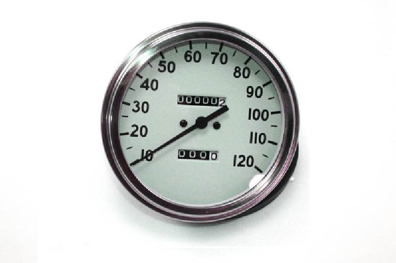 Speedometer 2240:60 White Background for 1981-1990 Big Twins