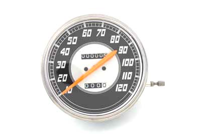 Replica 2:1 Speedometer w/ Orange Needle for 1936-61 Big Twins