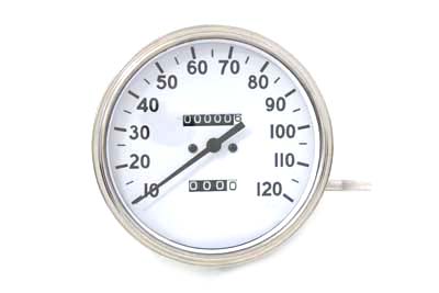 Replica 2:1 Speedometer w/ Black Needle 1936-61 Harley Big Twins